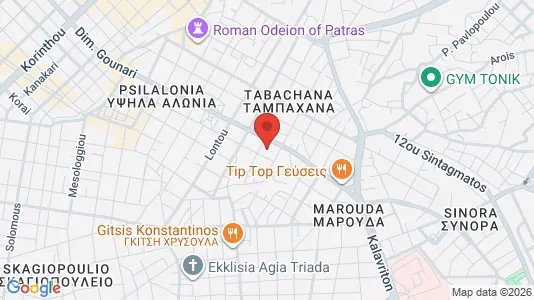 Apartments for rent i Patras - kort over placeringen