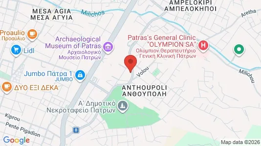 Apartments for rent i Patras - kort over placeringen