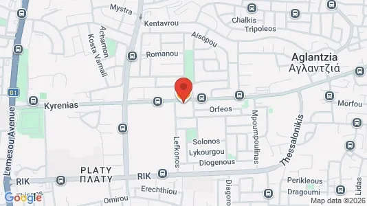 Apartments for rent i Nicosia Aglantzia - kort over placeringen