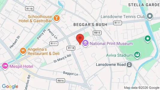 Apartments for rent i Dublin 4 - kort over placeringen