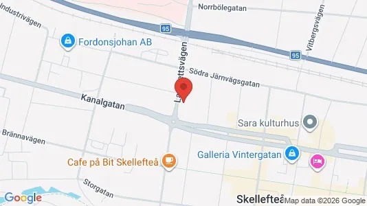 Apartments for rent i Skellefteå - kort over placeringen