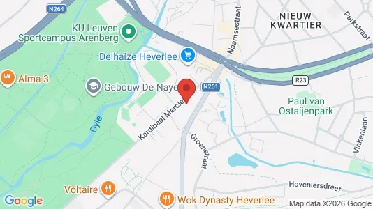 Apartments for rent i Leuven - kort over placeringen