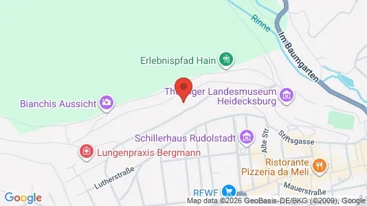 Apartments for rent i Saalfeld-Rudolstadt - kort over placeringen