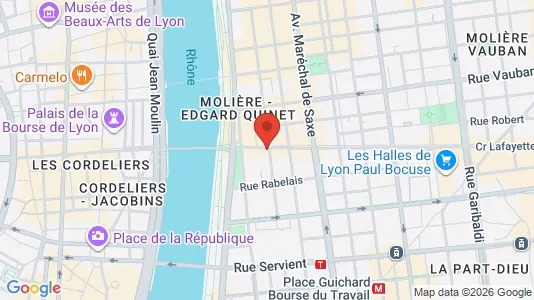 Apartments for rent i Lyon - kort over placeringen