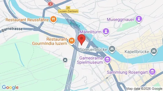 Apartments for rent i Luzern-Stadt - kort over placeringen
