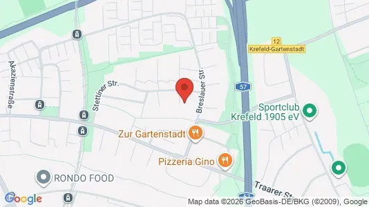 Apartments for rent i Krefeld - kort over placeringen