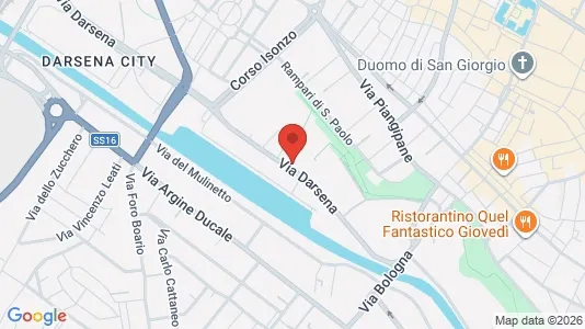 Apartments for rent i Ferrara - kort over placeringen