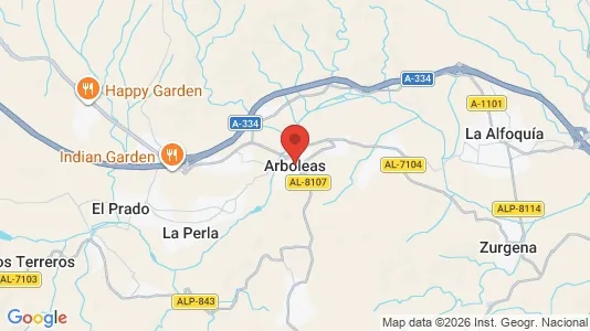 Apartments for rent i Arboleas - kort over placeringen