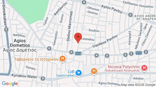 Apartments for rent i Nicosia Agios Dometios - kort over placeringen