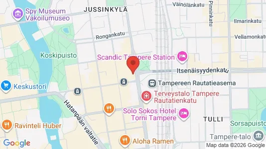Apartments for rent i Tampere Keskinen - kort over placeringen