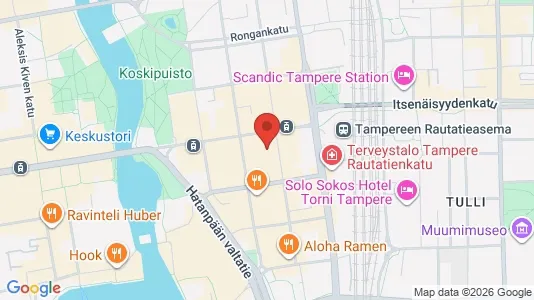 Apartments for rent i Tampere Keskinen - kort over placeringen