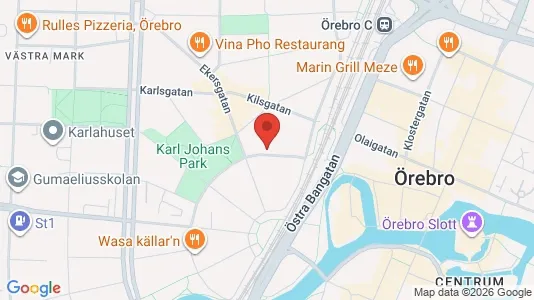 Apartments for rent i Örebro - kort over placeringen