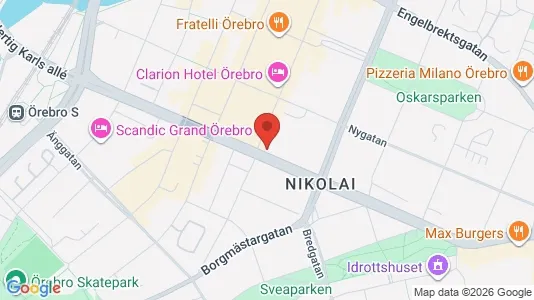 Apartments for rent i Örebro - kort over placeringen