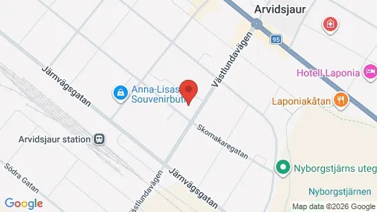 Apartments for rent i Arvidsjaur - kort over placeringen