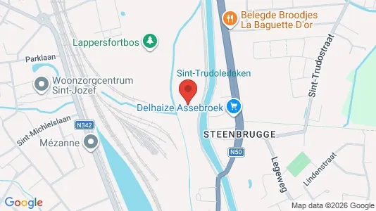 Apartments for rent i Brugge - kort over placeringen
