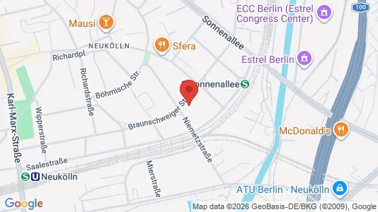 Apartments for rent i Berlin Neukölln - kort over placeringen