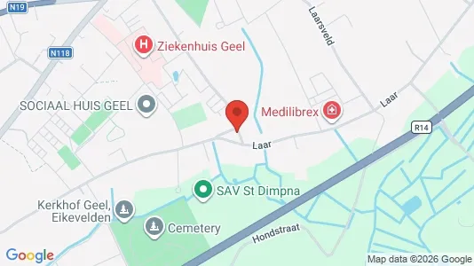 Apartments for rent i Geel - kort over placeringen