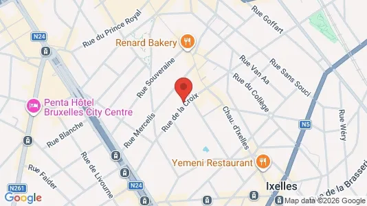 Apartments for rent i Brussels Elsene - kort over placeringen