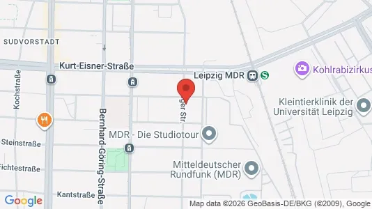Apartments for rent i Leipzig - kort over placeringen
