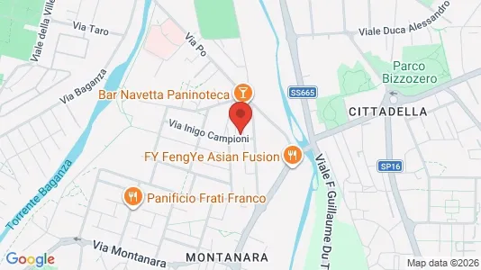 Rooms for rent i Parma - kort over placeringen