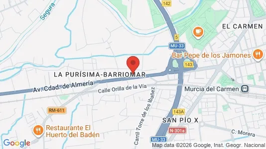 Apartments for rent i Murcia - kort over placeringen