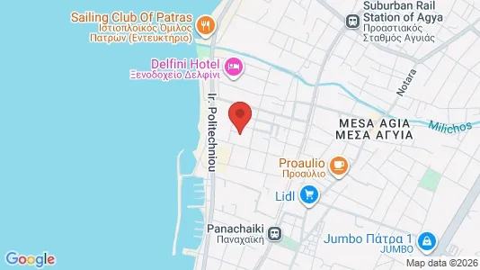 Apartments for rent i Patras - kort over placeringen