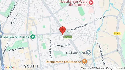 Apartments for rent i Cáceres - kort over placeringen