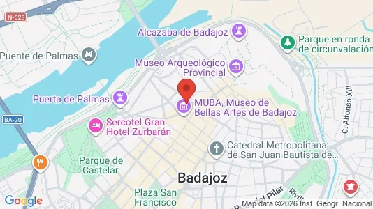 Apartments for rent i Badajoz - kort over placeringen
