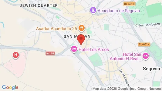 Apartments for rent i Segovia - kort over placeringen