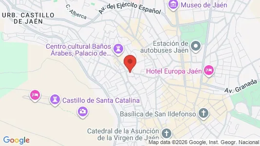 Apartments for rent i Jaén - kort over placeringen