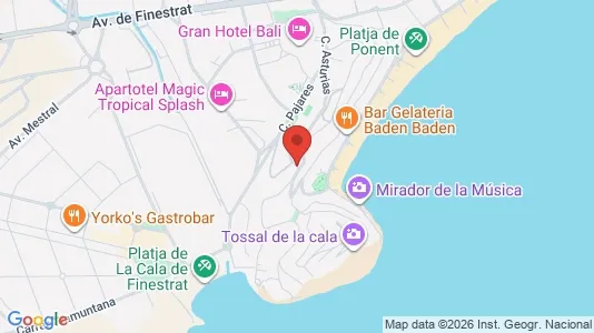 Apartments for rent i Benidorm - kort over placeringen