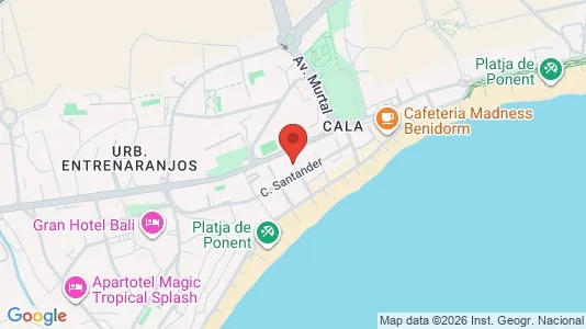 Apartments for rent i Benidorm - kort over placeringen