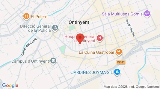 Rooms for rent i Ontinyent - kort over placeringen