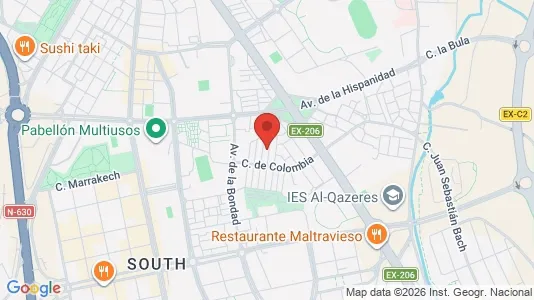 Apartments for rent i Cáceres - kort over placeringen