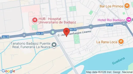 Apartments for rent i Badajoz - kort over placeringen