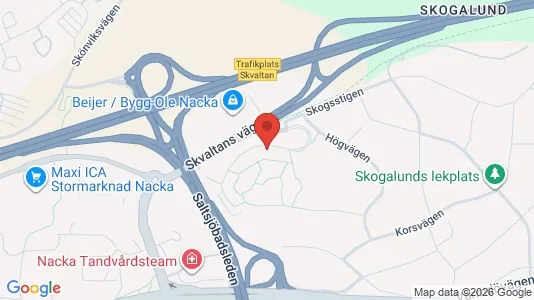 Apartments for rent i Nacka - kort over placeringen
