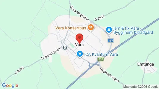 Apartments for rent i Vara - kort over placeringen
