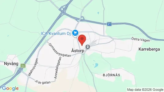 Apartments for rent i Åstorp - kort over placeringen
