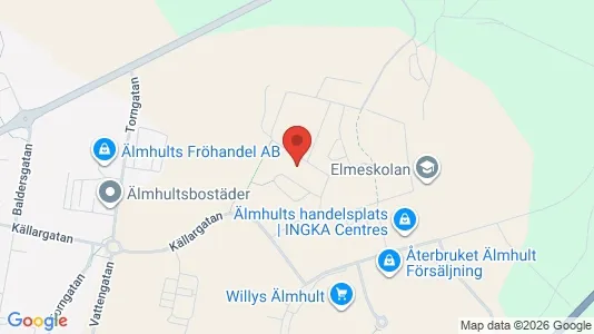 Apartments for rent i Älmhult - kort over placeringen