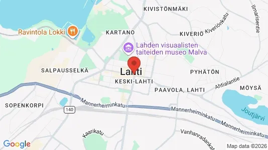 Houses for rent i Lahti - kort over placeringen
