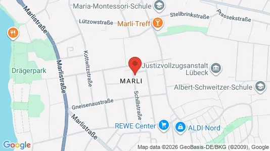 Apartments for rent i Lubeck - kort over placeringen