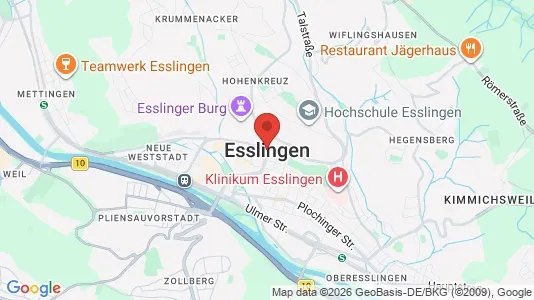 Apartments for rent i Esslingen - kort over placeringen