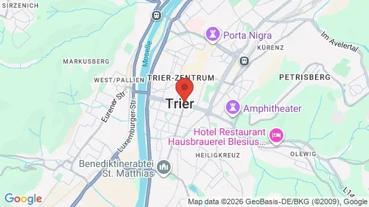 Apartments for rent i Trier - kort over placeringen