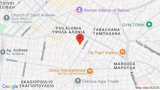 Apartments for rent i Patras - kort over placeringen