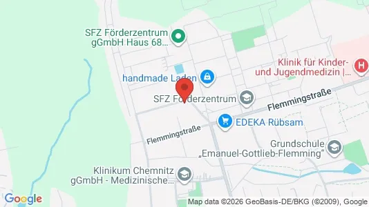 Apartments for rent i Chemnitz - kort over placeringen