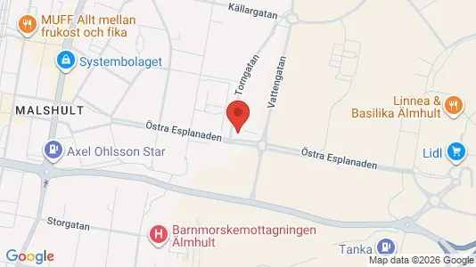 Apartments for rent i Älmhult - kort over placeringen