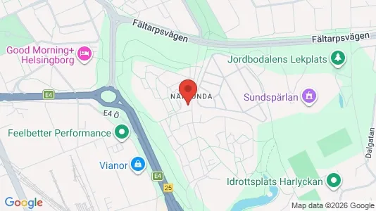 Apartments for rent i Helsingborg - kort over placeringen