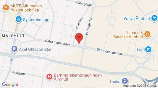 Apartments for rent i Älmhult - kort over placeringen