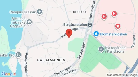 Apartments for rent i Karlskrona - kort over placeringen
