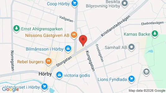 Apartments for rent i Hörby - kort over placeringen